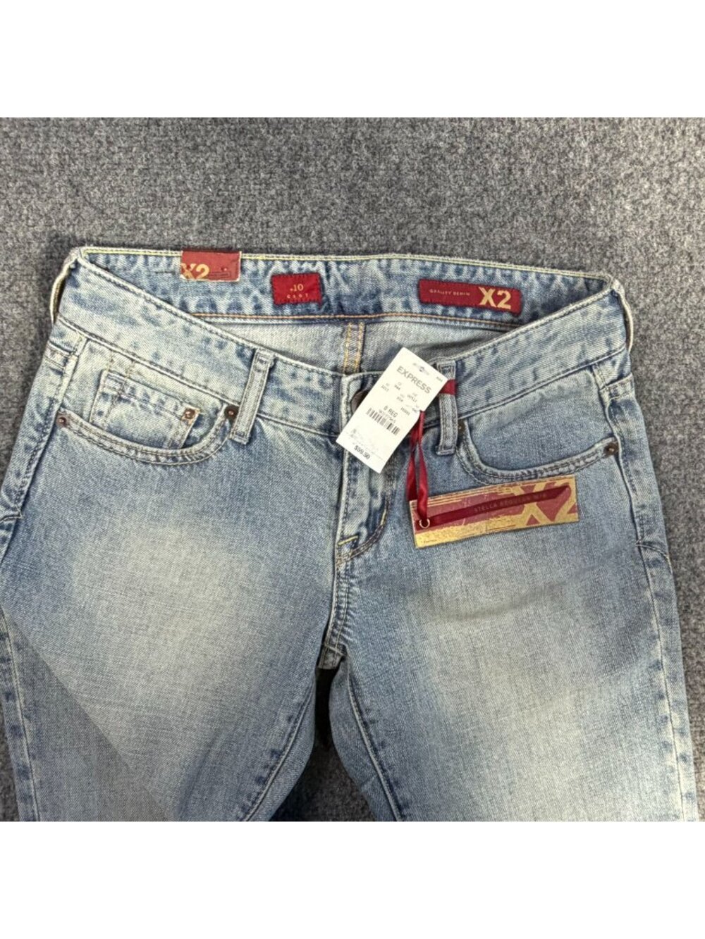 Stella Regular W10 Low Rise Boot Cut X2 Womens Blue Jeans - Express - New